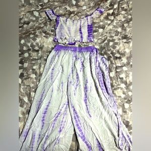 Kiwi+punch tie dye 2 piece set